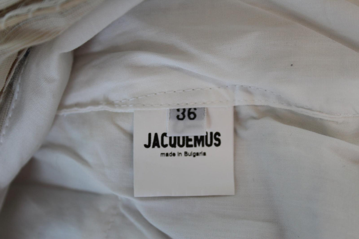 JACQUEMUS Ladies La Robe Spezia Beige Multi Striped Mini Dress EU36 UK8 NEW