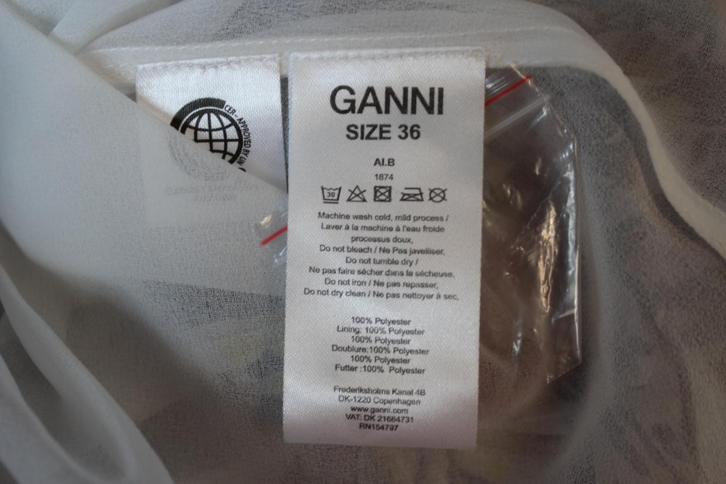 GANNI Ladies Multi-Coloured Floral Plisse Panelled Mini Dress EU36 UK8 NEW