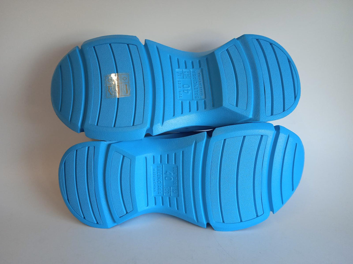 BALENCIAGA Women's Blue Ciclades Mold Open Toe Slider Sandals FR40 UK7 NEW