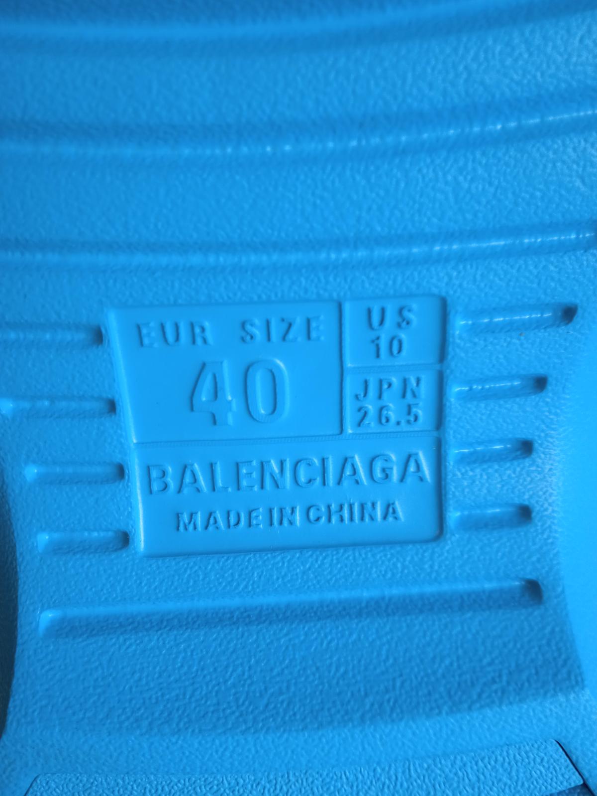 BALENCIAGA Women's Blue Ciclades Mold Open Toe Slider Sandals FR40 UK7 NEW