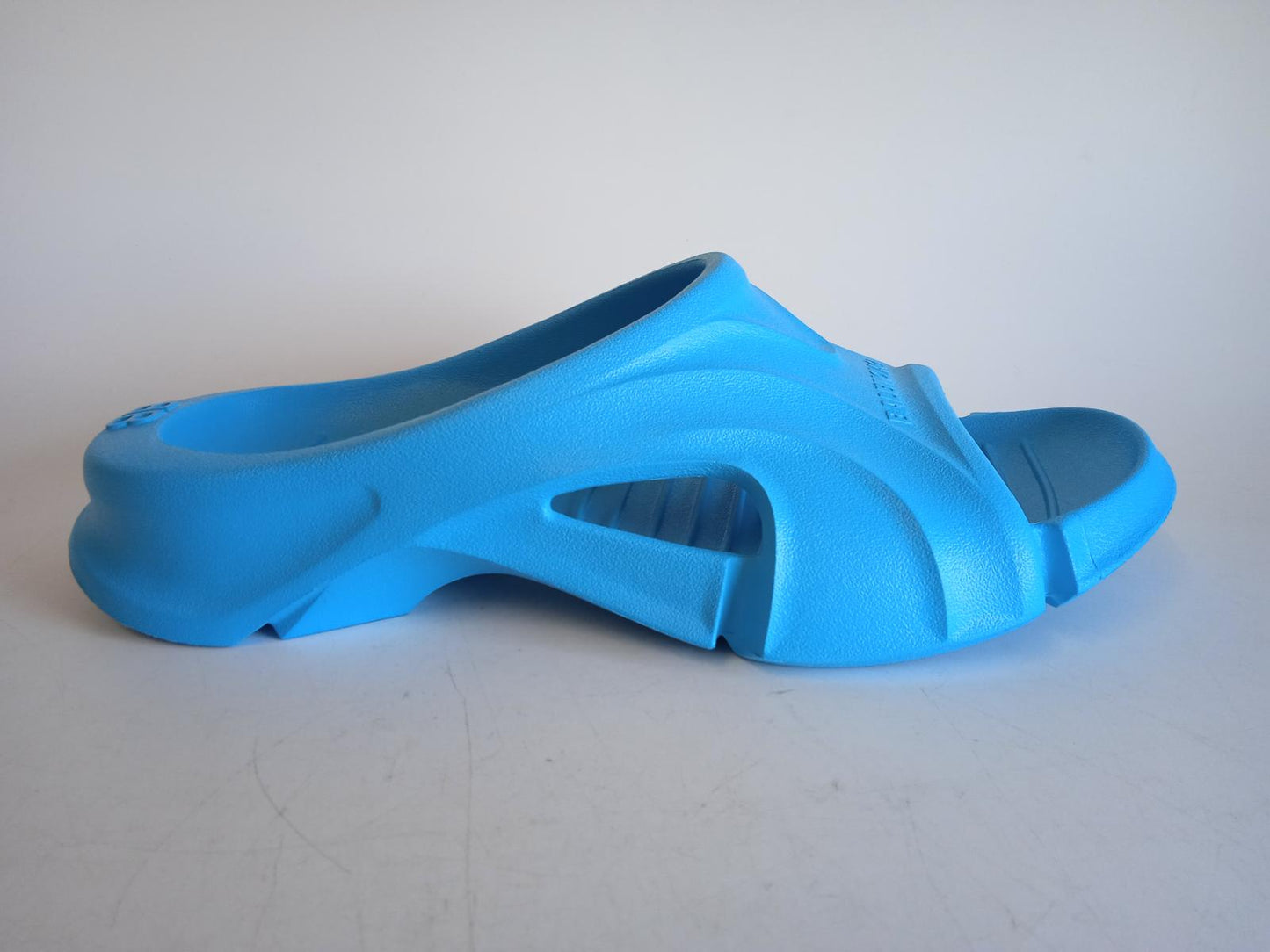 BALENCIAGA Men's Blue Ciclades Mold Open Toe Slider Sandals FR42 UK8 NEW