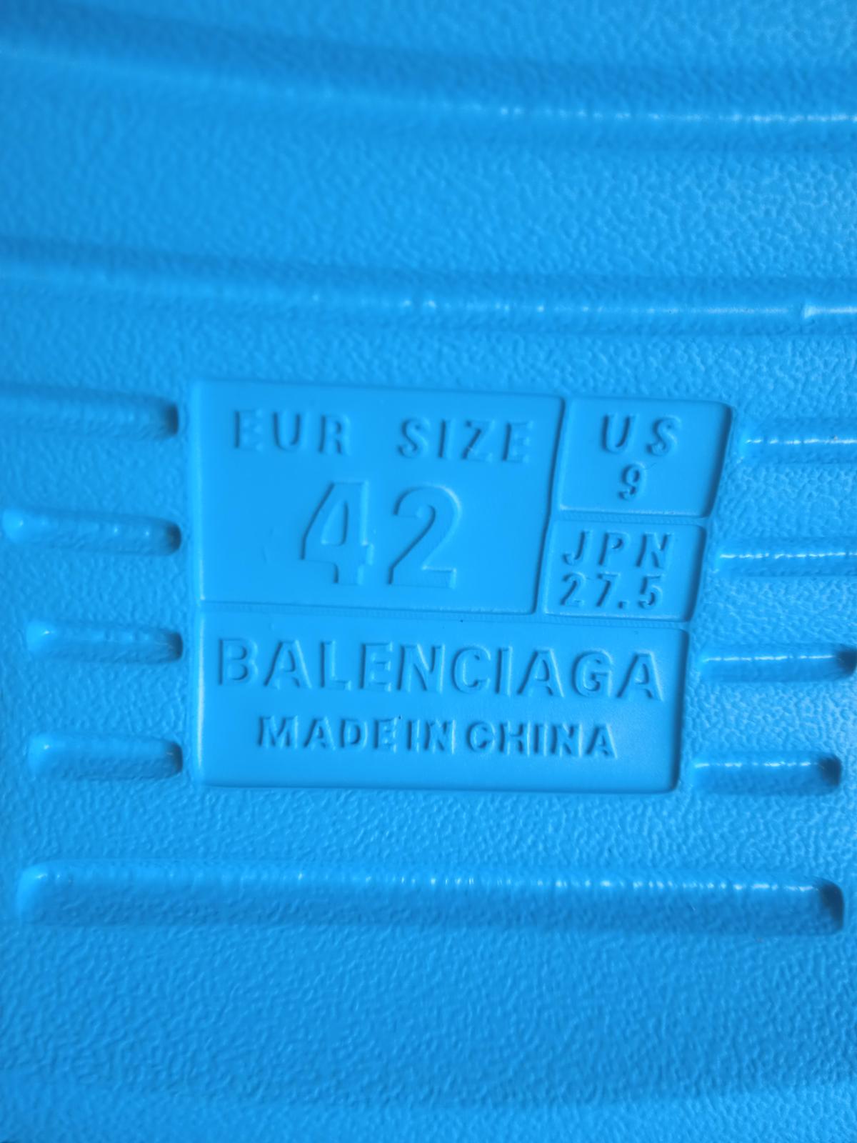 BALENCIAGA Men's Blue Ciclades Mold Open Toe Slider Sandals FR42 UK8 NEW