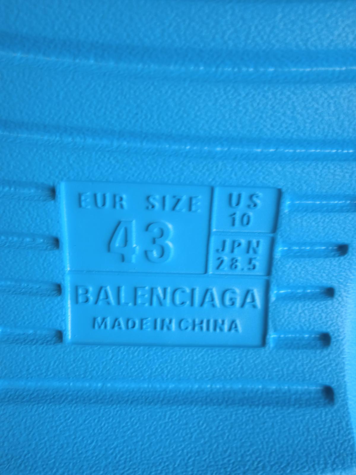 BALENCIAGA Men's Blue Ciclades Mold Open Toe Slider Sandals FR43 UK9 NEW