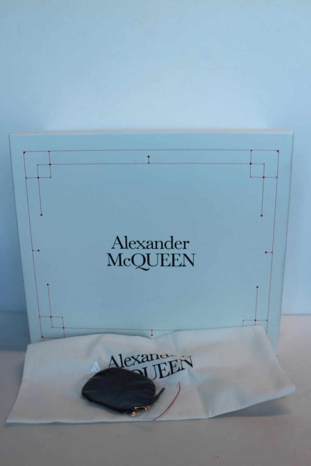 ALEXANDER MCQUEEN Men's Black White Tread Slick Canvas Boots EU42 UK8 NEW