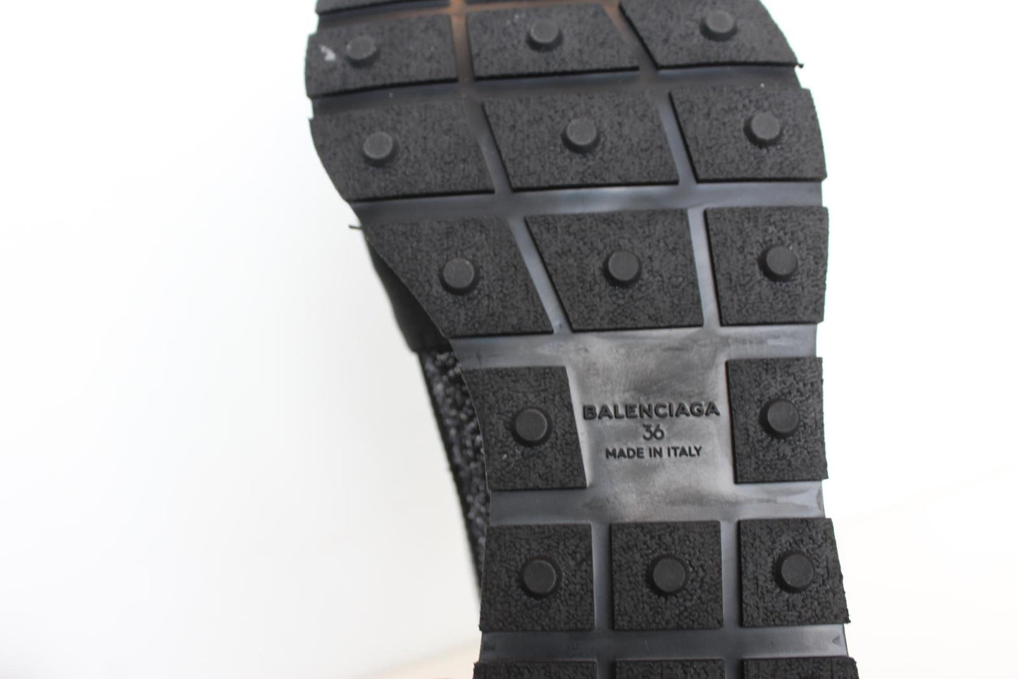 BALENCIAGA Ladies Black Glitter Fabric/Leather Race Runner Trainers EU36 UK3 NEW