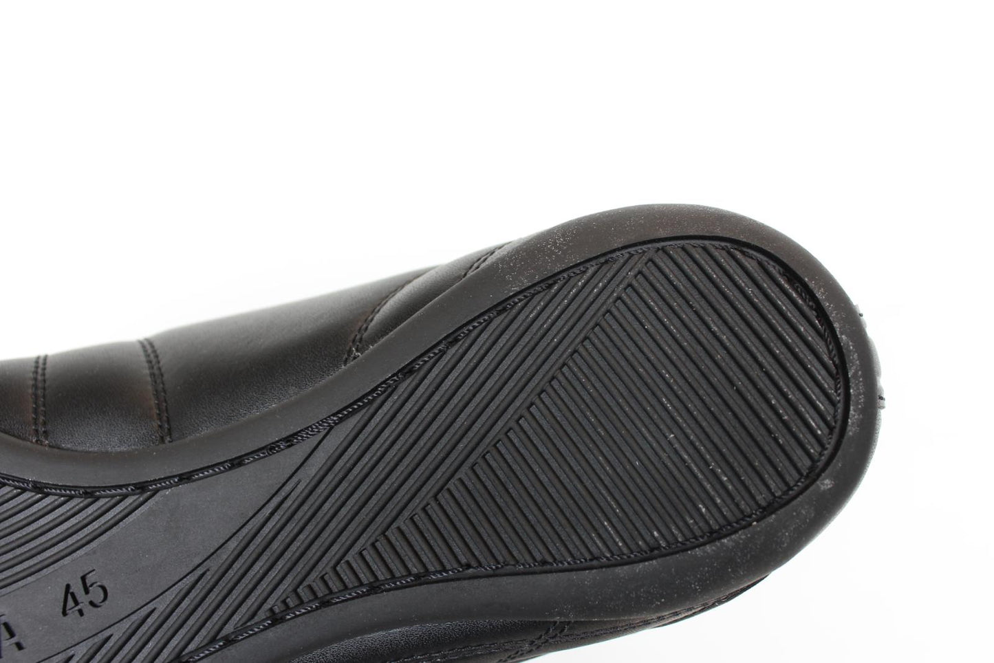 BALENCIAGA Men's Black Quilted White Logo Low Top Trainers EU45 UK11 NEW