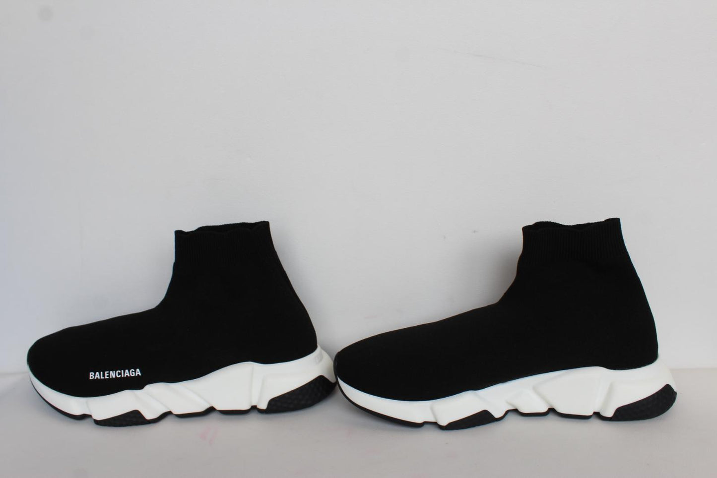 BALENCIAGA Men's Black White Speed Recycled Knit Trainers Sneakers EU41 UK7 NEW