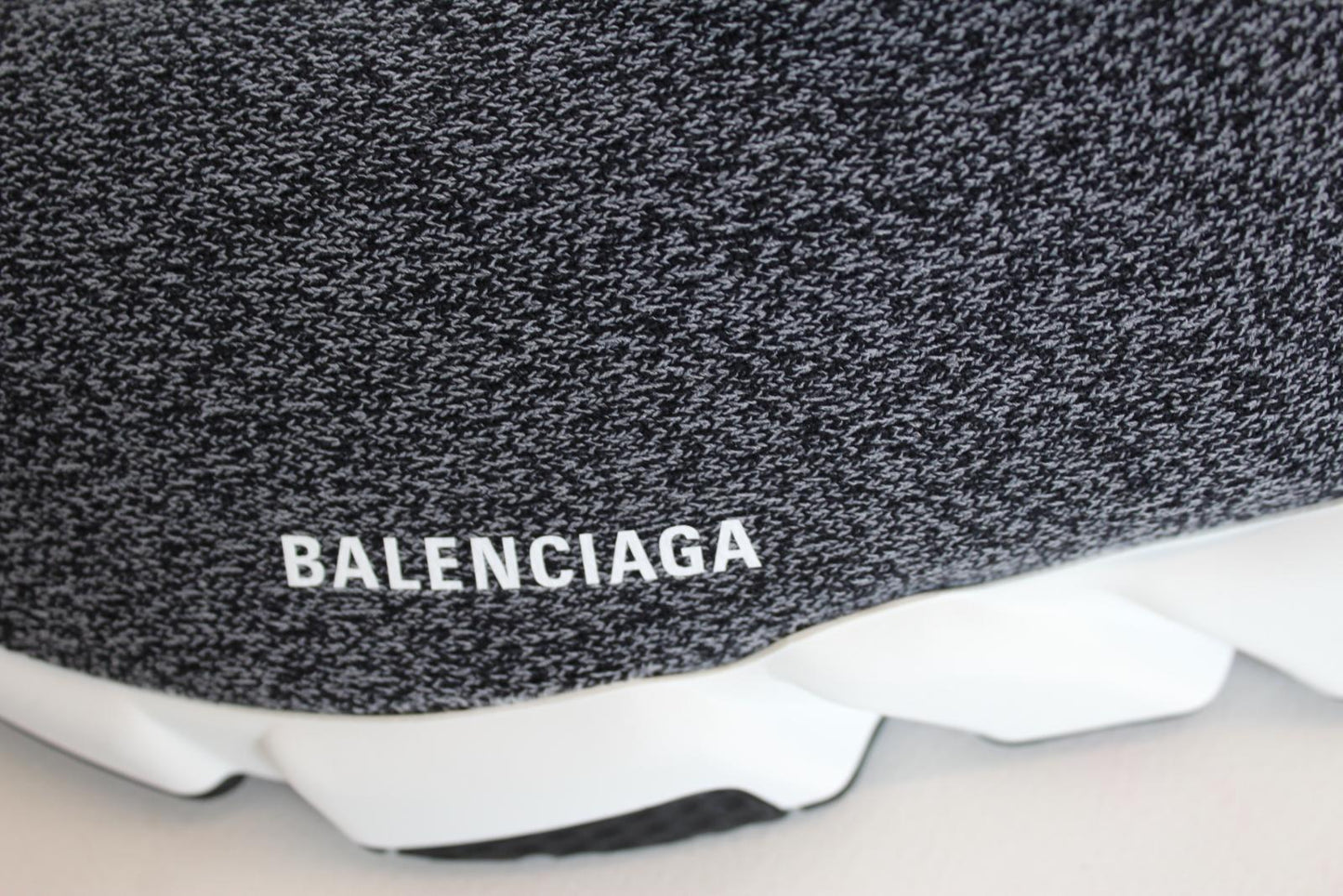 BALENCIAGA Men's Speed LT Black Grey White Knitted Hi Trainers EU45 UK11 NEW