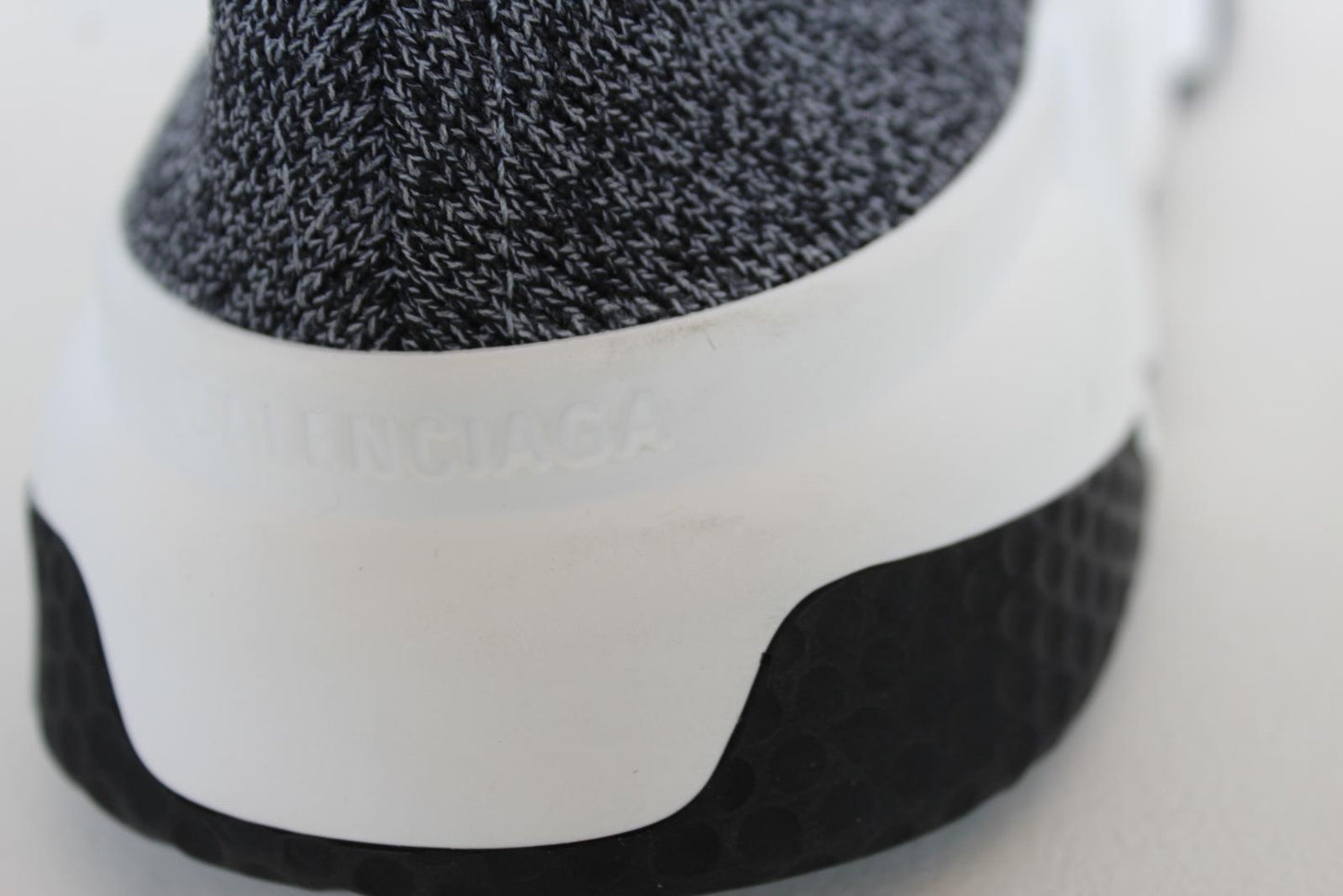 BALENCIAGA Men's Speed LT Black Grey White Knitted Hi Trainers EU45 UK11 NEW