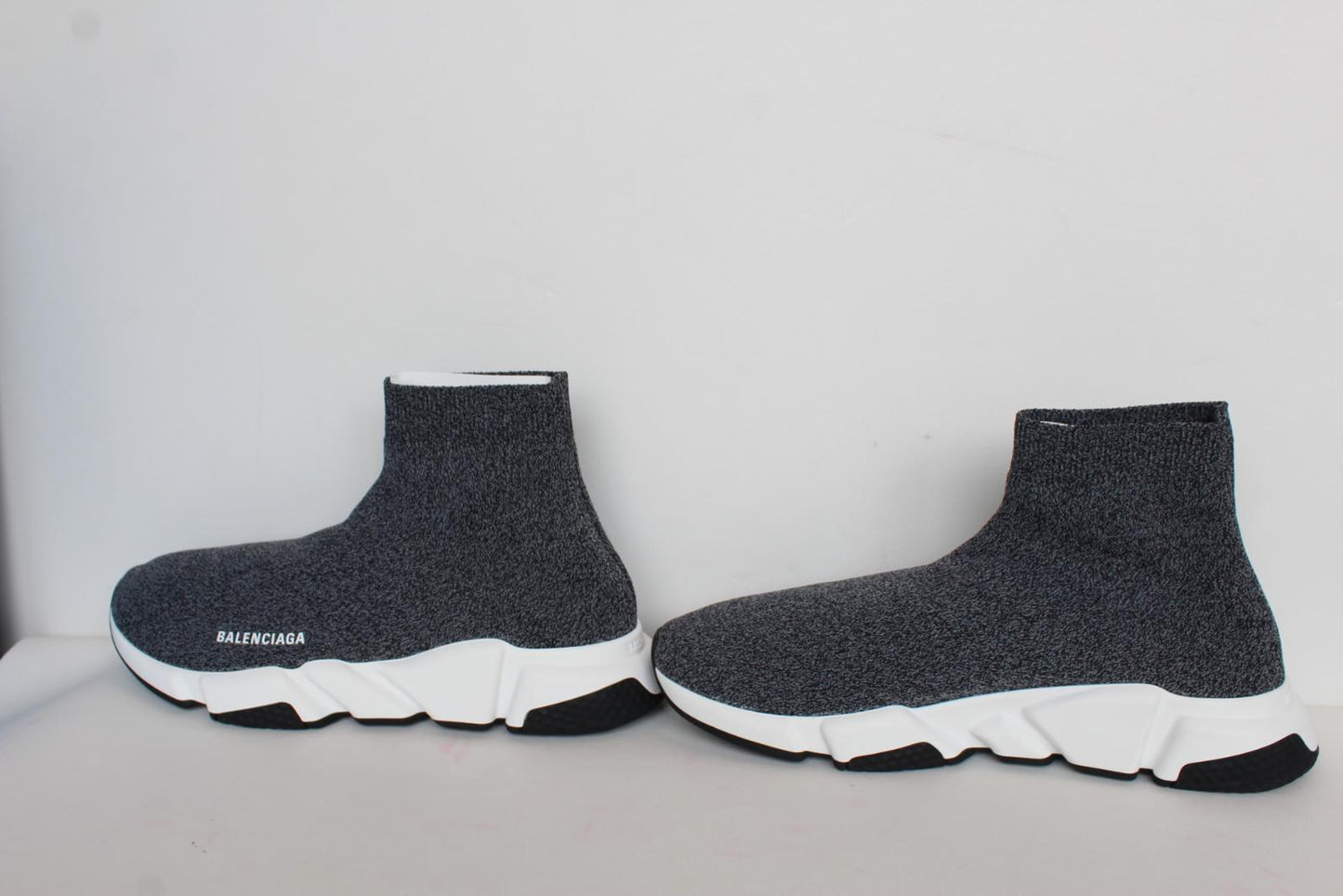 BALENCIAGA Men's Speed LT Black Grey White Knitted Hi Trainers EU45 UK11 NEW