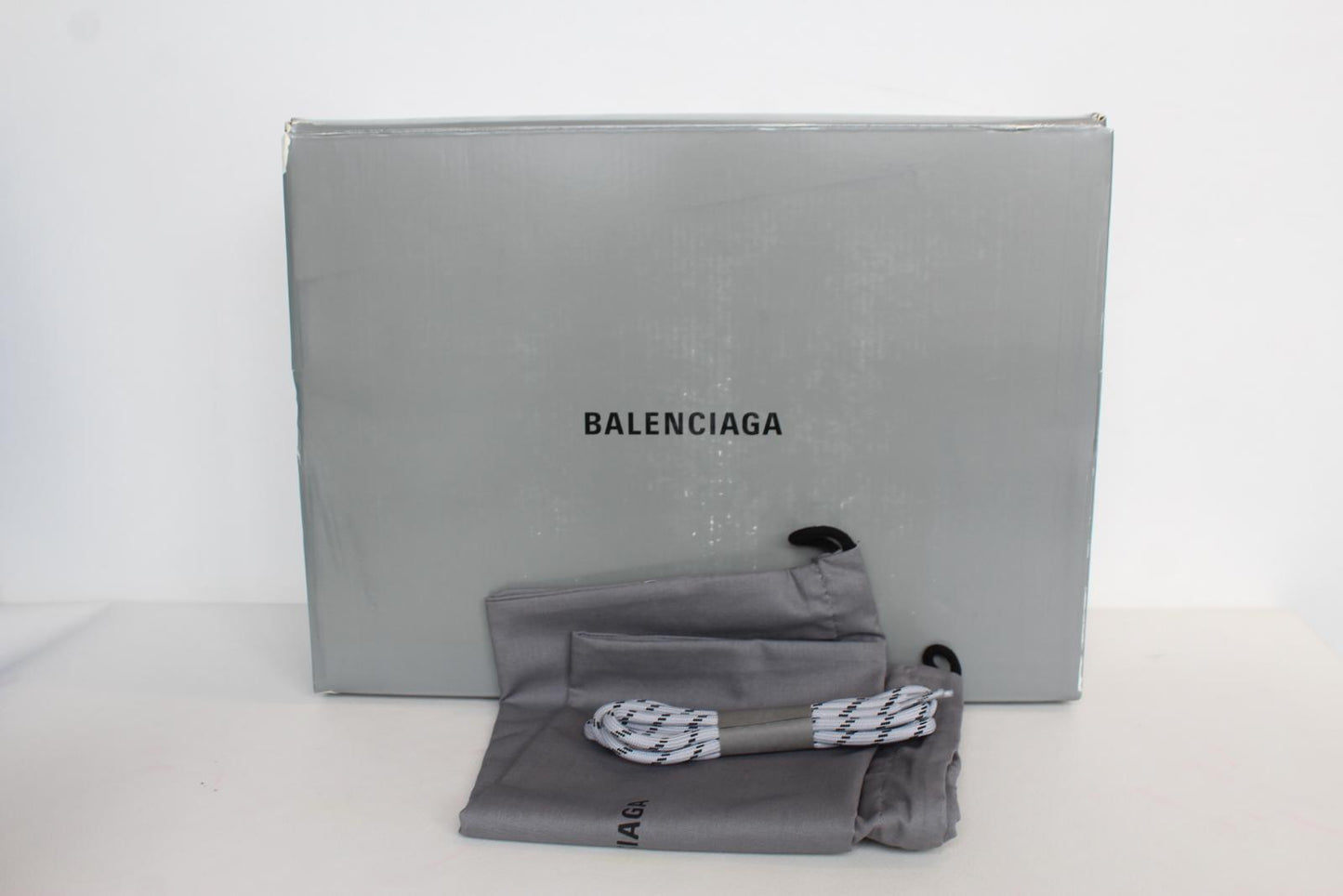 BALENCIAGA Ladies Triple S Metallic Silver Mesh & Faux Leather Trainers UK3 NEW