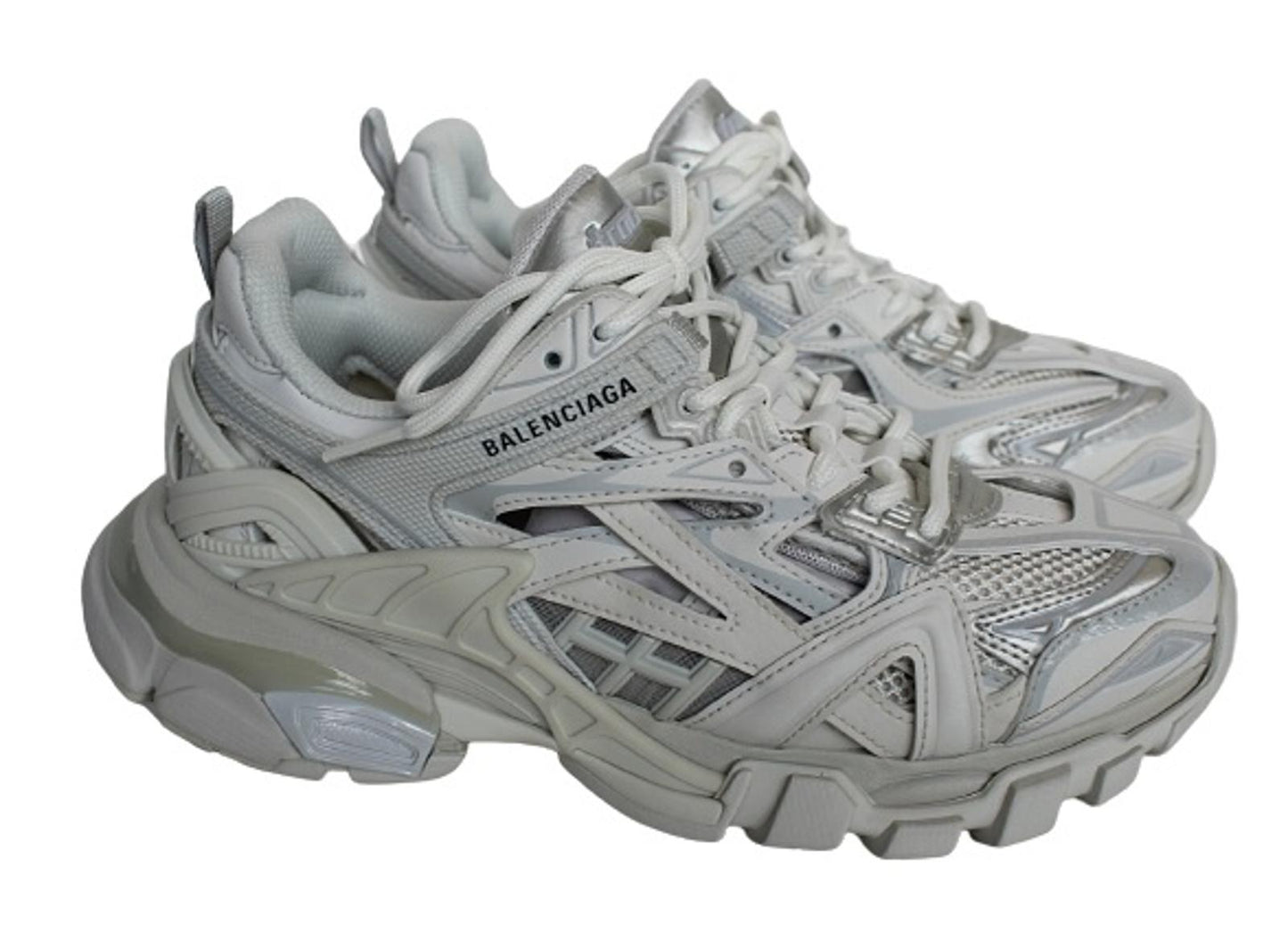 BALENCIAGA Ladies Track 2 White Mesh & Nylon Lace Up Trainers EU37 UK4 NEW