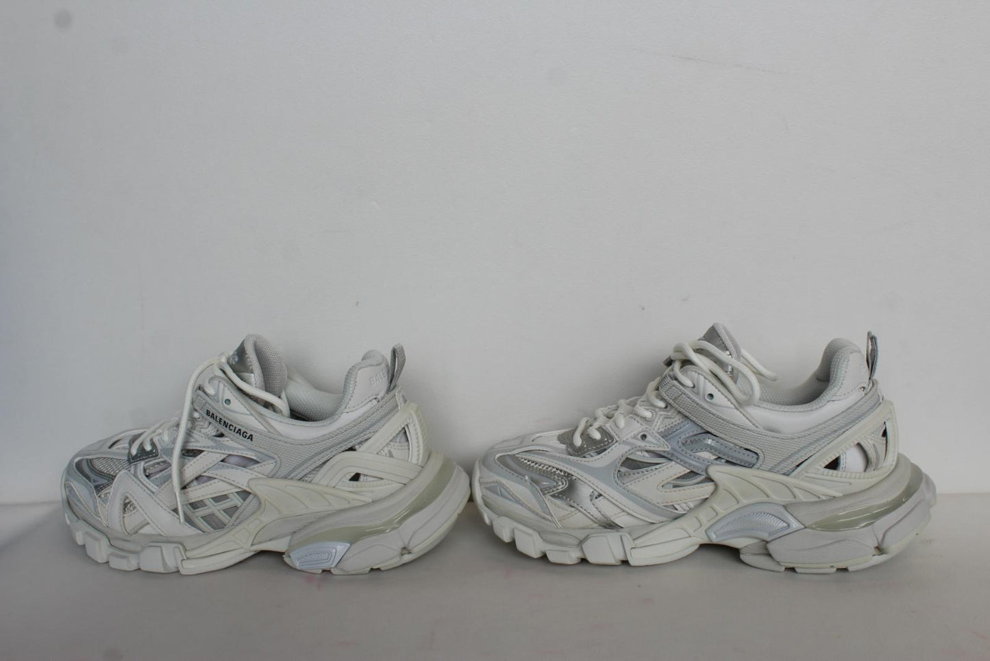 BALENCIAGA Ladies Track 2 White Mesh & Nylon Lace Up Trainers EU37 UK4 NEW