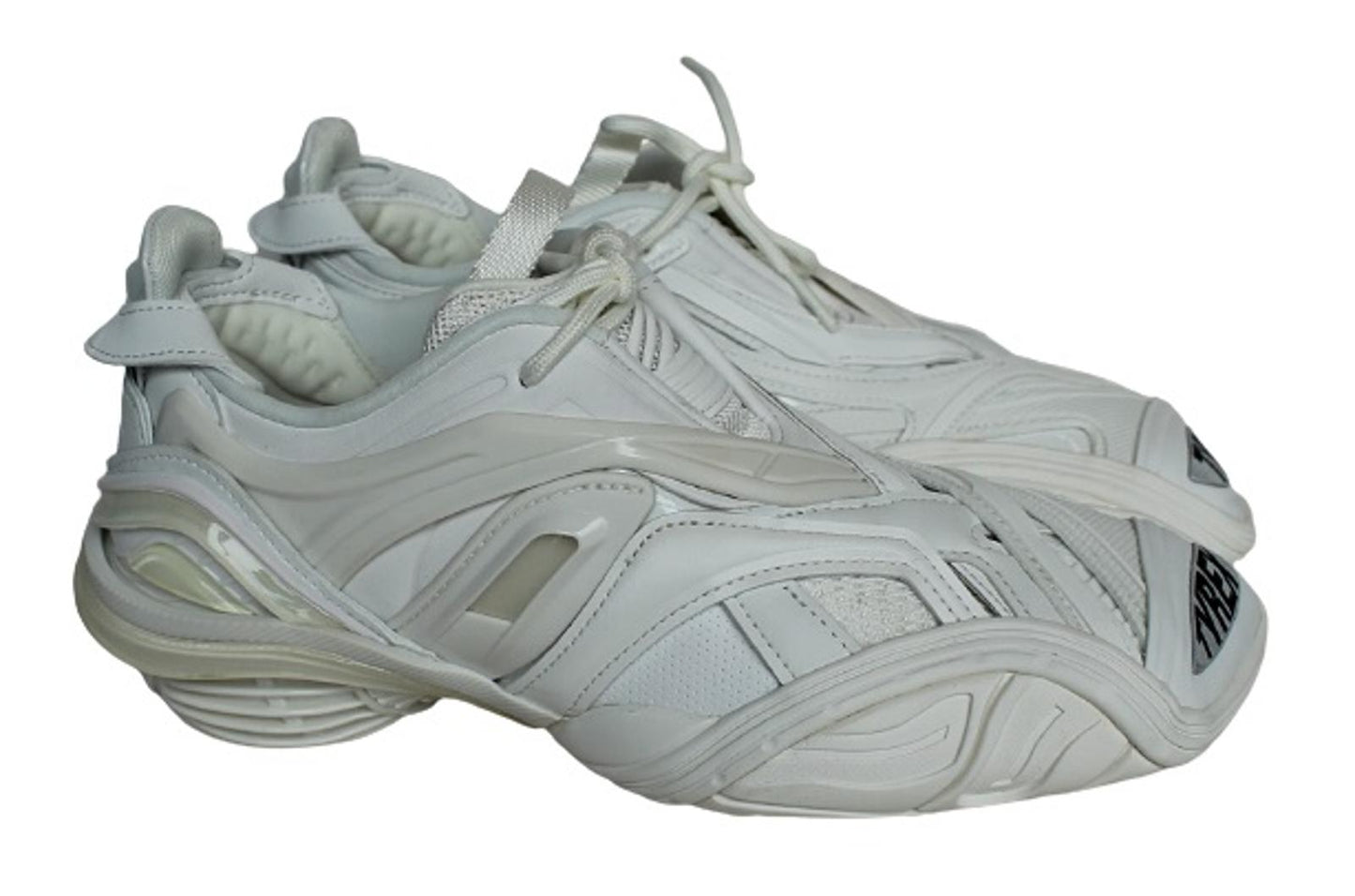 BALENCIAGA Ladies Tyrex White Panelled Rubber Mesh Trainers EU37 UK4 NEW