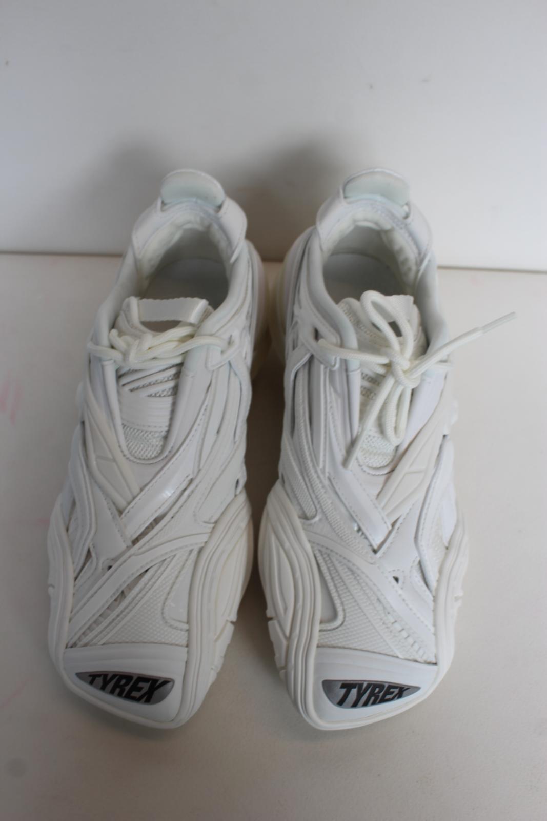 BALENCIAGA Ladies Tyrex White Panelled Rubber Mesh Trainers EU37 UK4 NEW