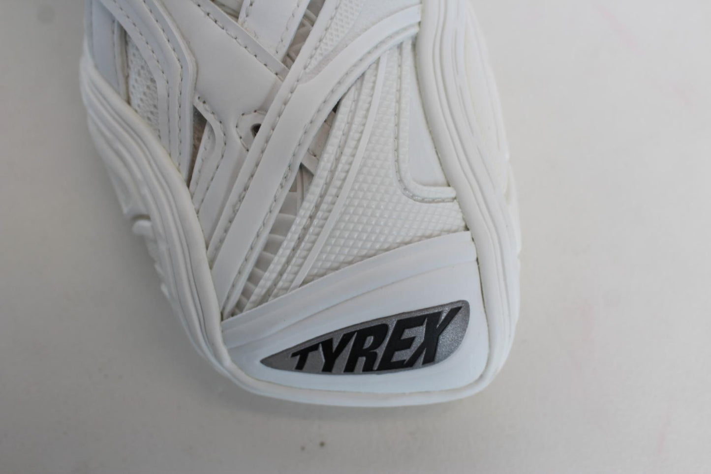 BALENCIAGA Ladies Tyrex White Panelled Rubber Mesh Trainers EU37 UK4 NEW