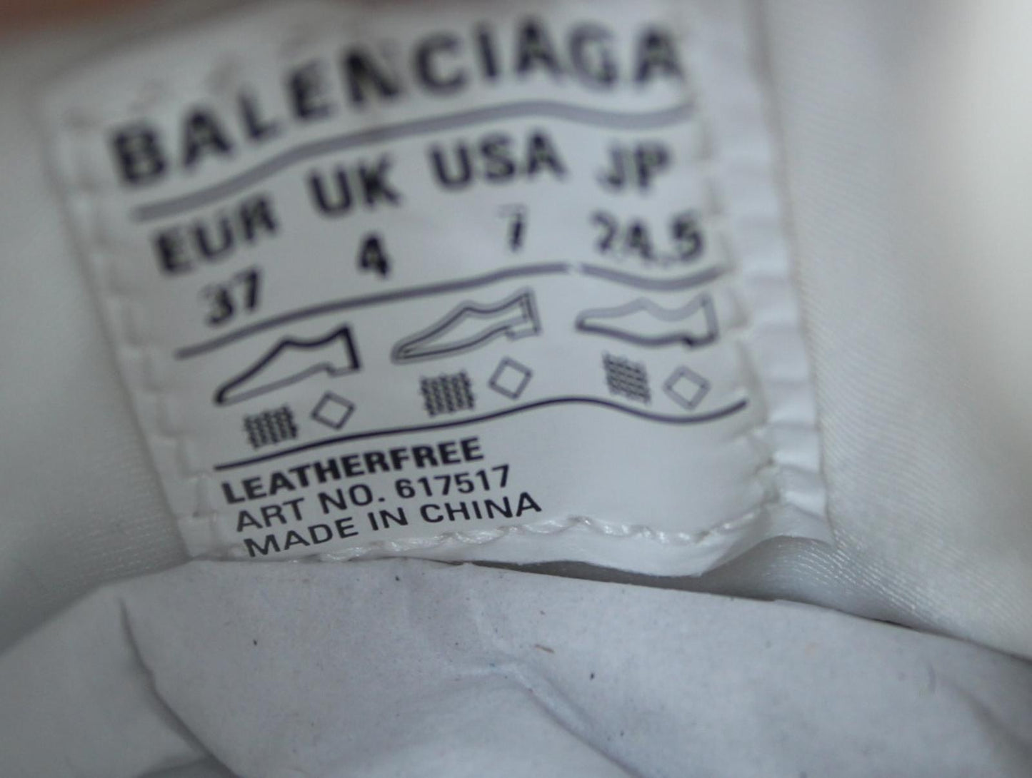 BALENCIAGA Ladies Tyrex White Panelled Rubber Mesh Trainers EU37 UK4 NEW