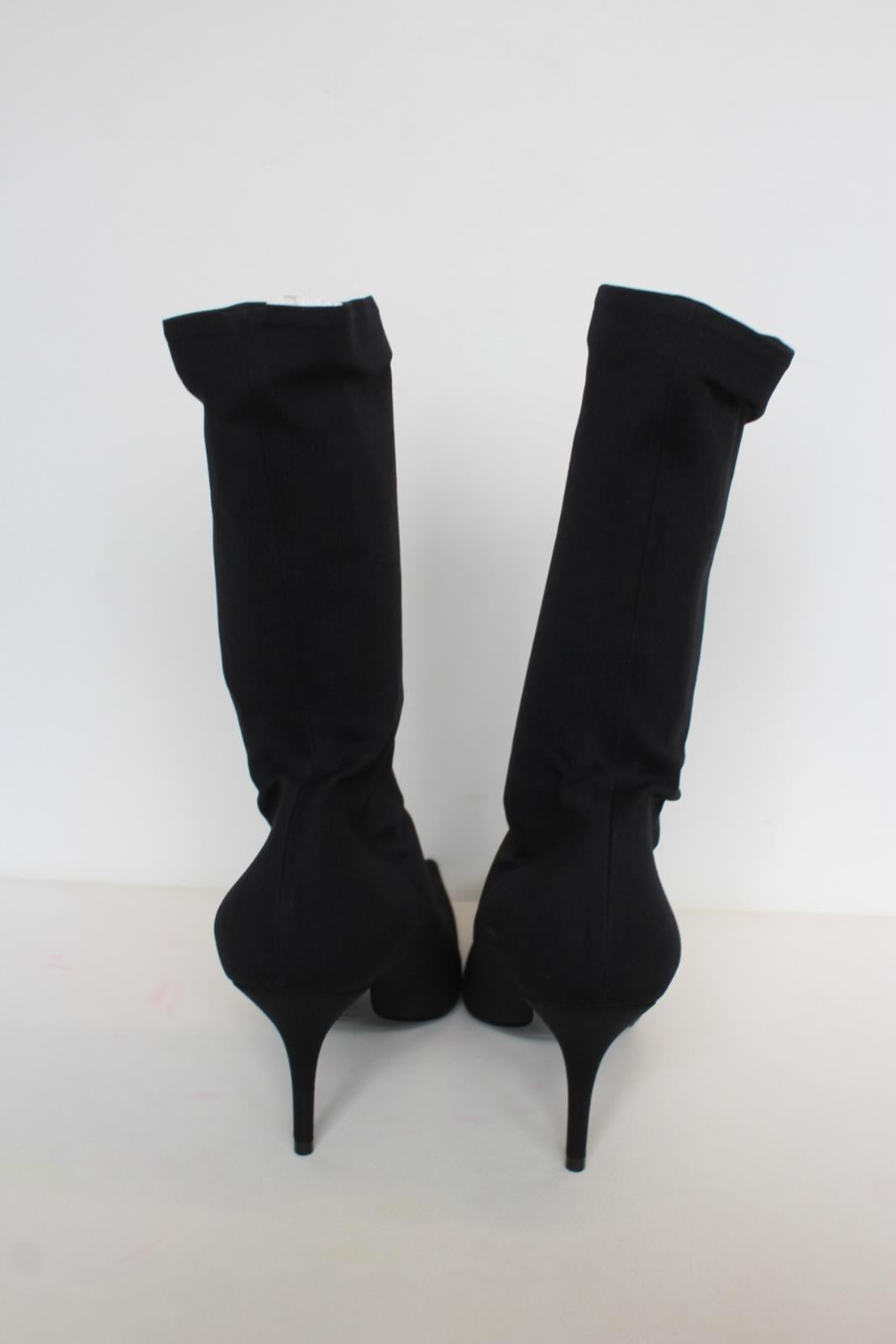 BALENCIAGA Ladies Black Knife Stretch Knit Stiletto Sock Boots EU39 UK6 NEW