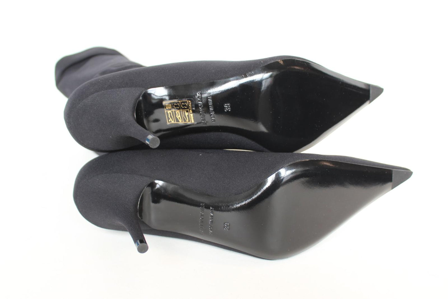 BALENCIAGA Ladies Black Knife Stretch Knit Stiletto Sock Boots EU39 UK6 NEW