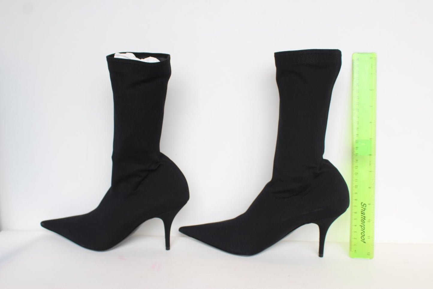 BALENCIAGA Ladies Black Knife Stretch Knit Stiletto Sock Boots EU39 UK6 NEW