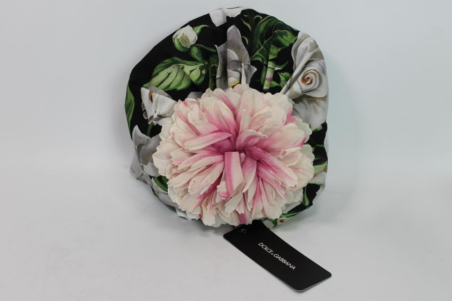 DOLCE & GABBANA Ladies Multicoploured Silk Rose Print Cap Hat Size S BNWT