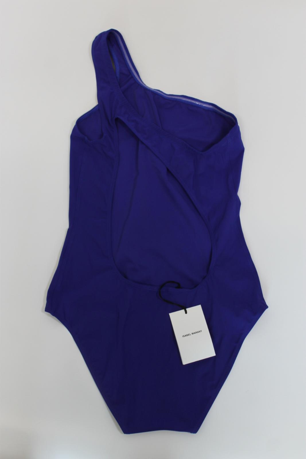 ISABEL MARANT Ladies Blue Maillot De Bain Sage One-Shoulder Swimsuit Size M BNWT