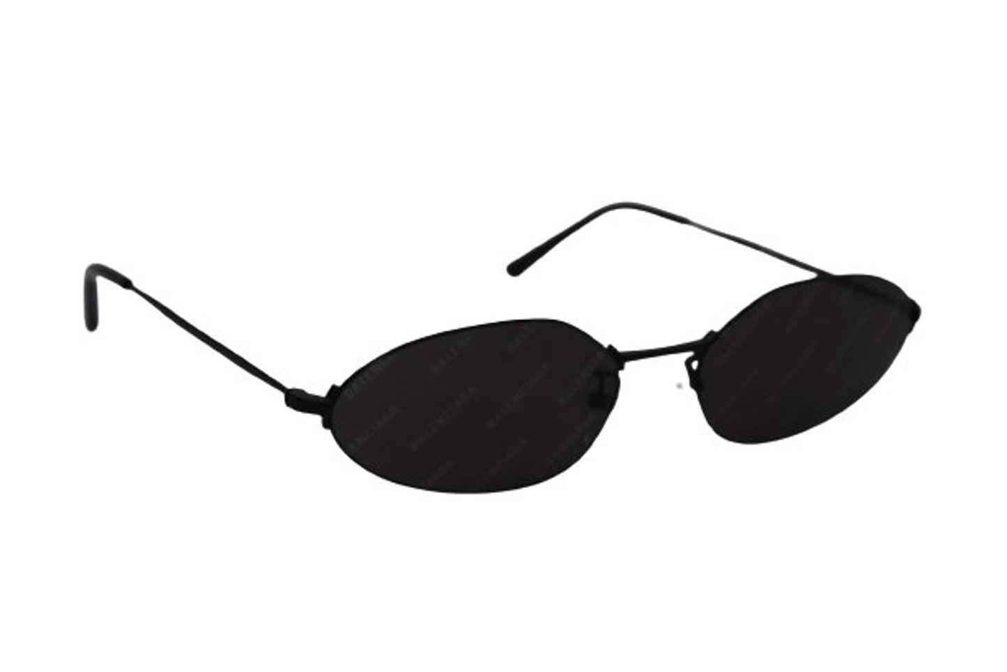 BALENCIAGA Mens Black Invisible Cat Eye Sunglasses 58-19-140 NEW