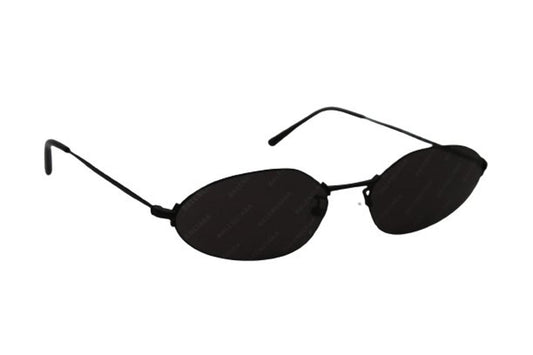 BALENCIAGA Mens Black Invisible Cat Eye Sunglasses 58-19-140 NEW