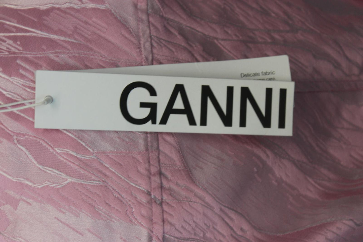 GANNI Ladies Sweet Lilac Half Sleeve Knee Length Wrap Dress EU40 UK12 BNWT