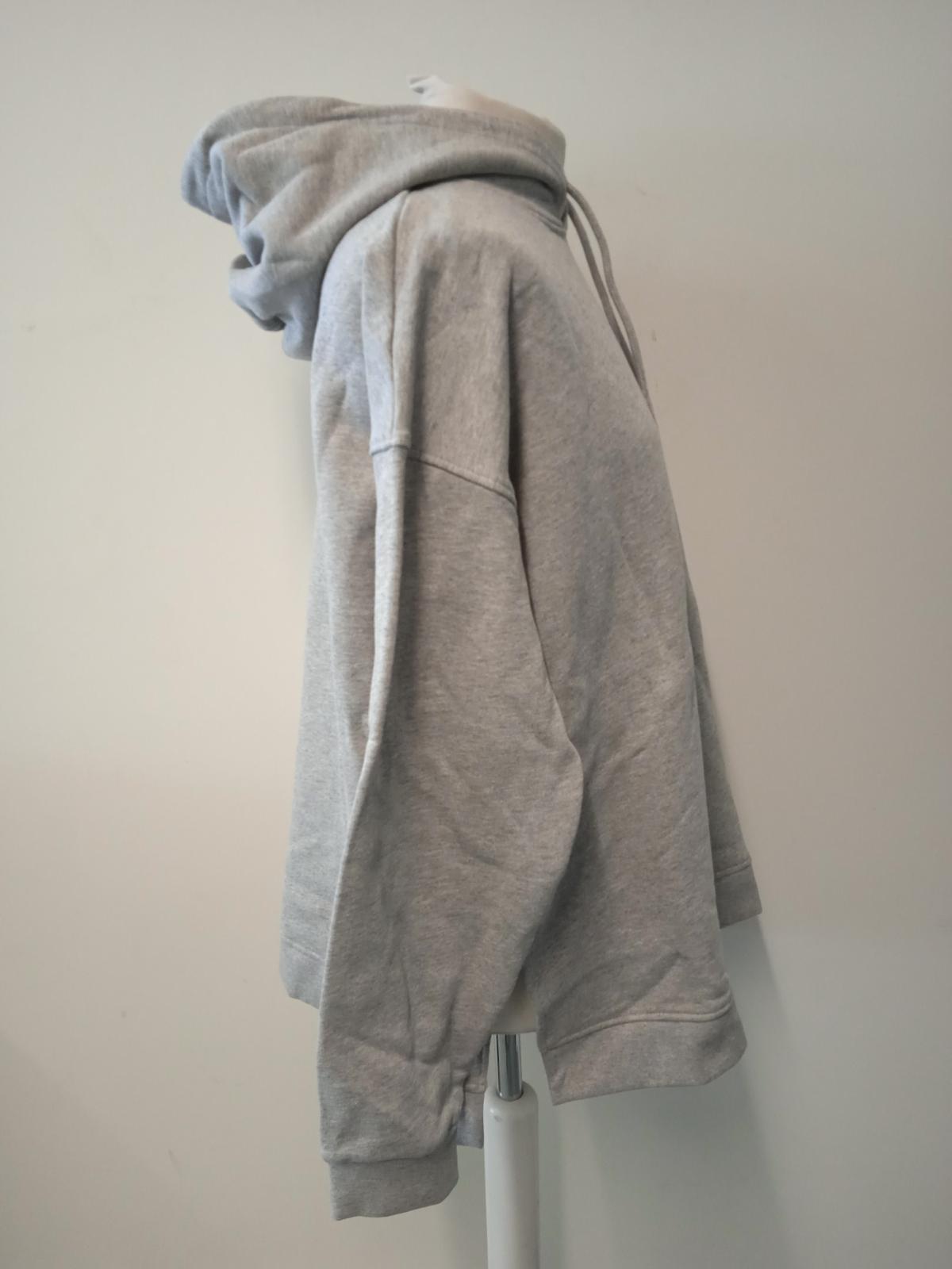 GANNI Ladies Grey Cotton Blend Software Isoli Pullover Hoodie Size L/XL NEW