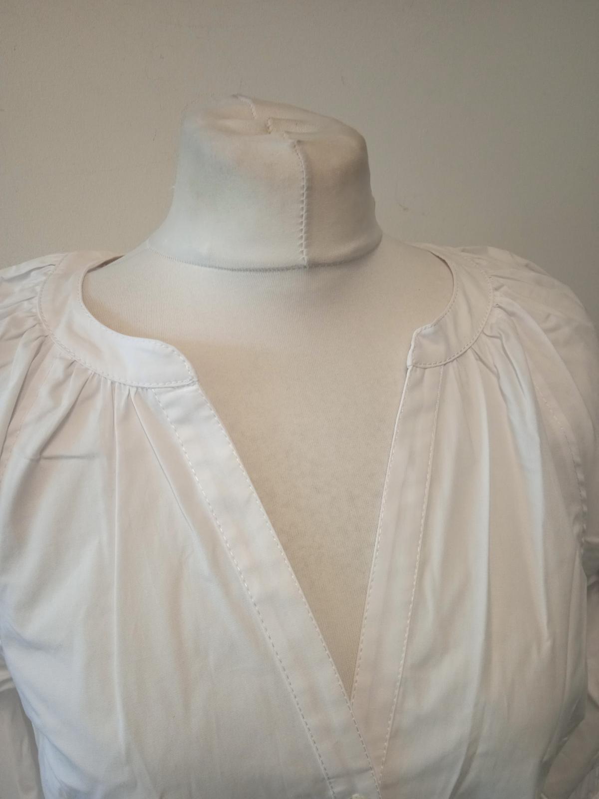 STAUD Ladies White Cotton Blend Poplin Button-Down New Dill Top Size S NEW