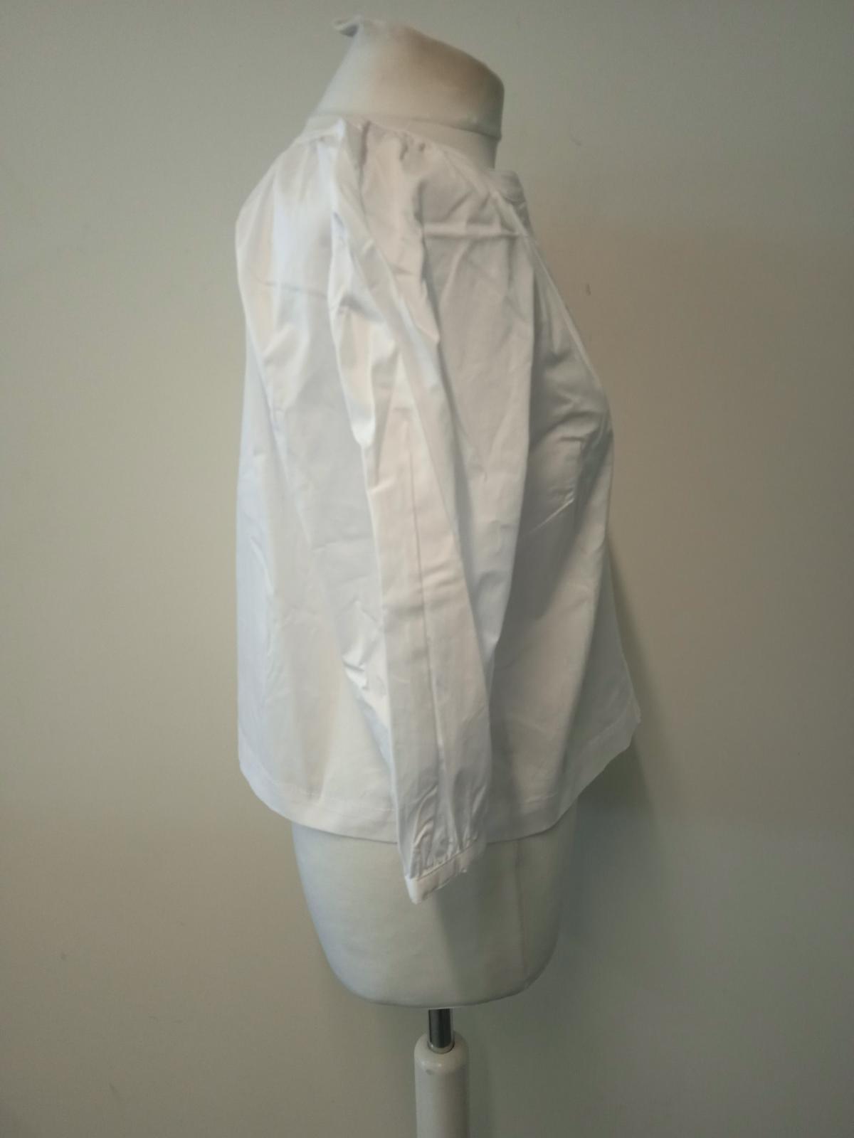 STAUD Ladies White Cotton Blend Poplin Button-Down New Dill Top Size S NEW