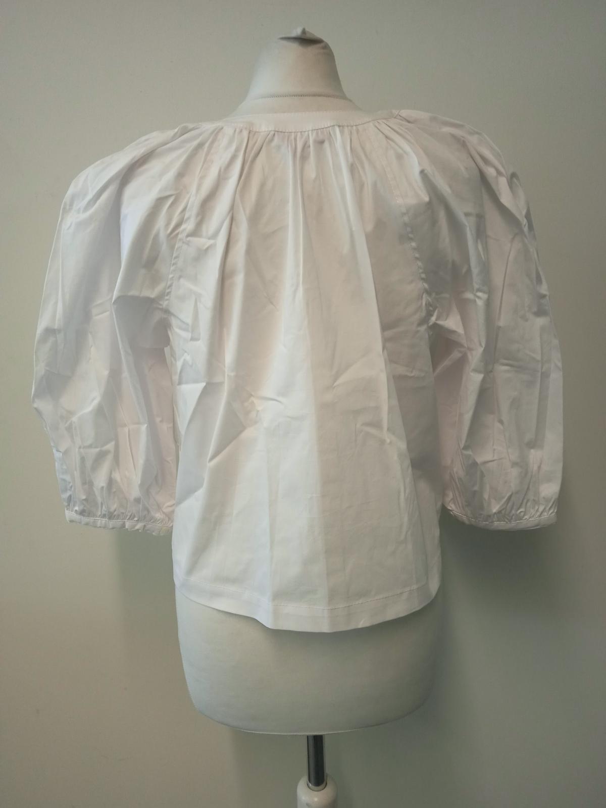 STAUD Ladies White Cotton Blend Poplin Button-Down New Dill Top Size S NEW