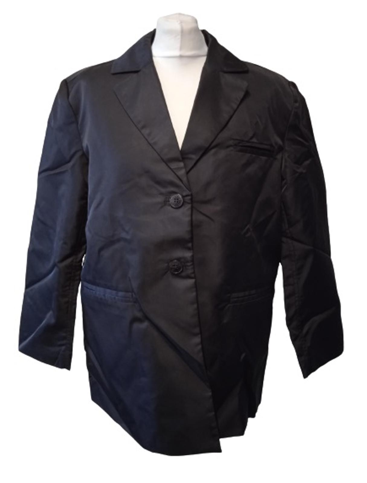 GANNI Ladies Black Box Pleat Oversized Single-Breasted Blazer Size 2XS/XS NEW