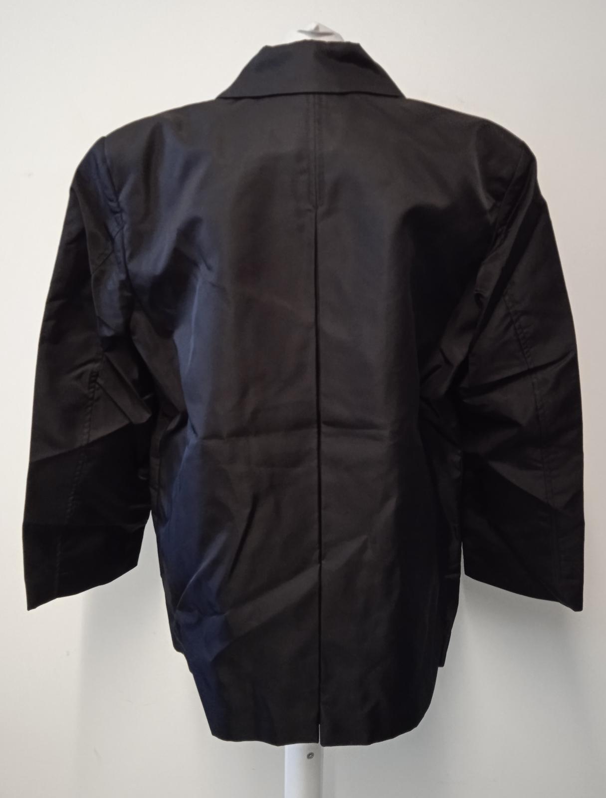 GANNI Ladies Black Box Pleat Oversized Single-Breasted Blazer Size 2XS/XS NEW