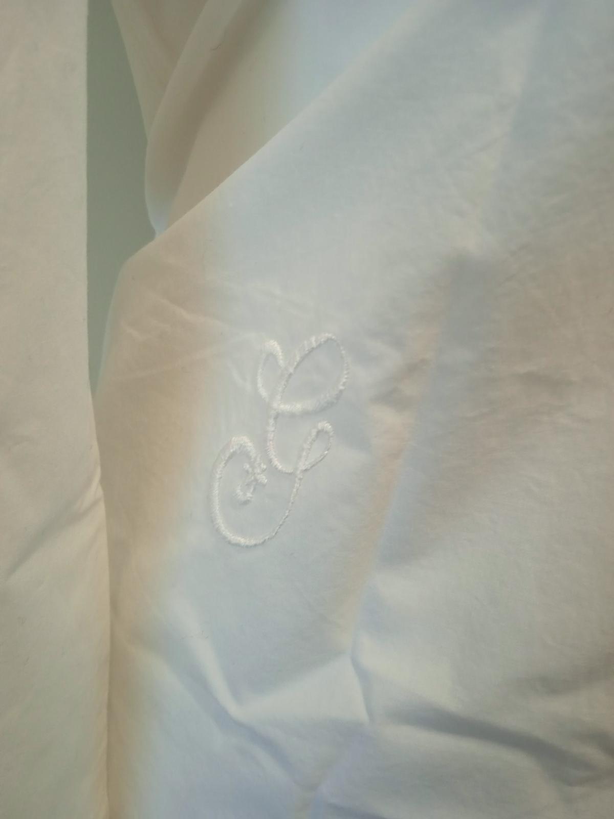 GANNI Ladies White Cotton Tie-Neck Embroidered Logo Long Shirt EU38 UK10 NEW
