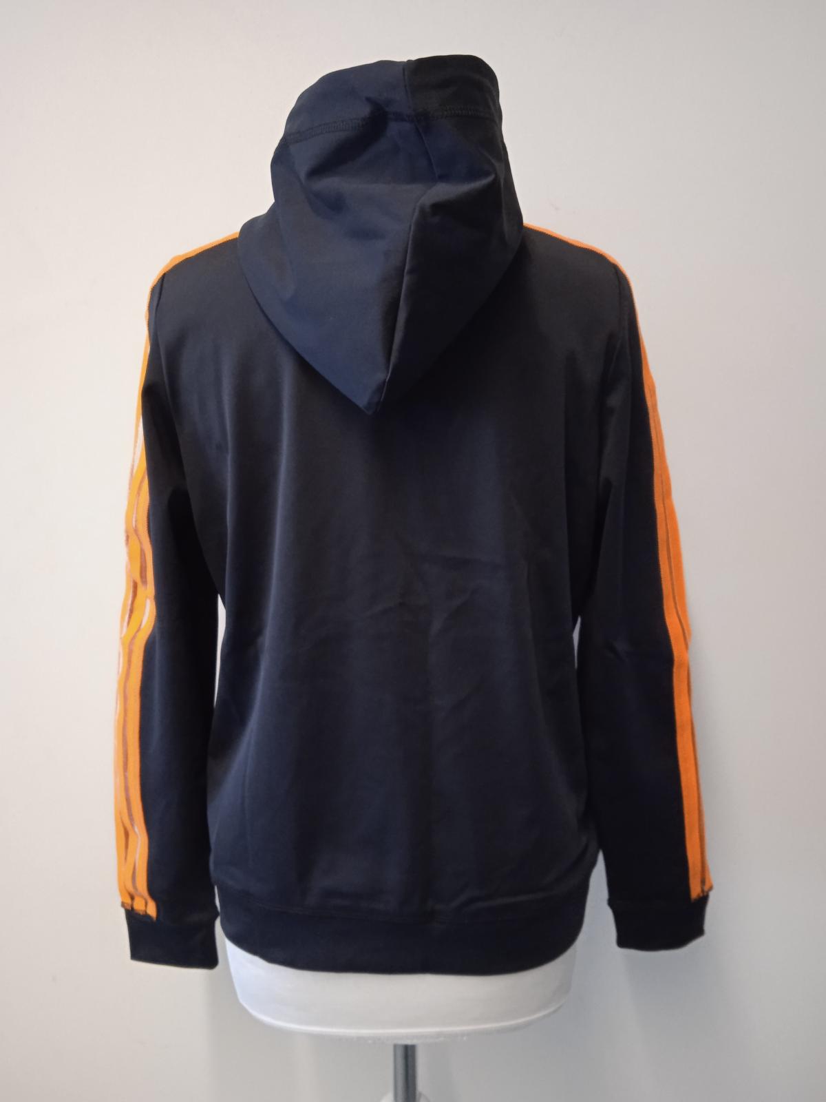 GANNI Ladies Black & Orange Mesh Trim Presbourg Jersey Hoodie EU34 UK6 NEW