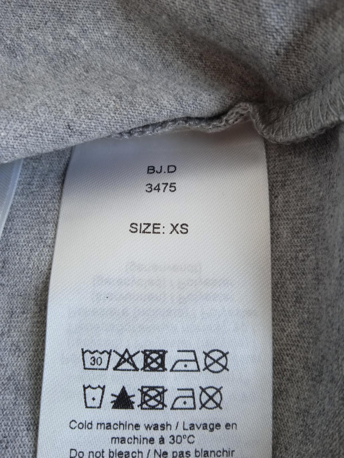 GANNI Ladies Grey Cotton Blend Short Sleeve Smiley Logo T-Shirt Size XS NEW