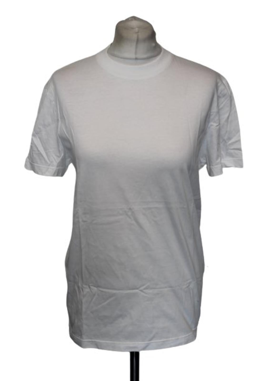PRADA Ladies White Cotton Short Sleeve T-Shirt S NEW