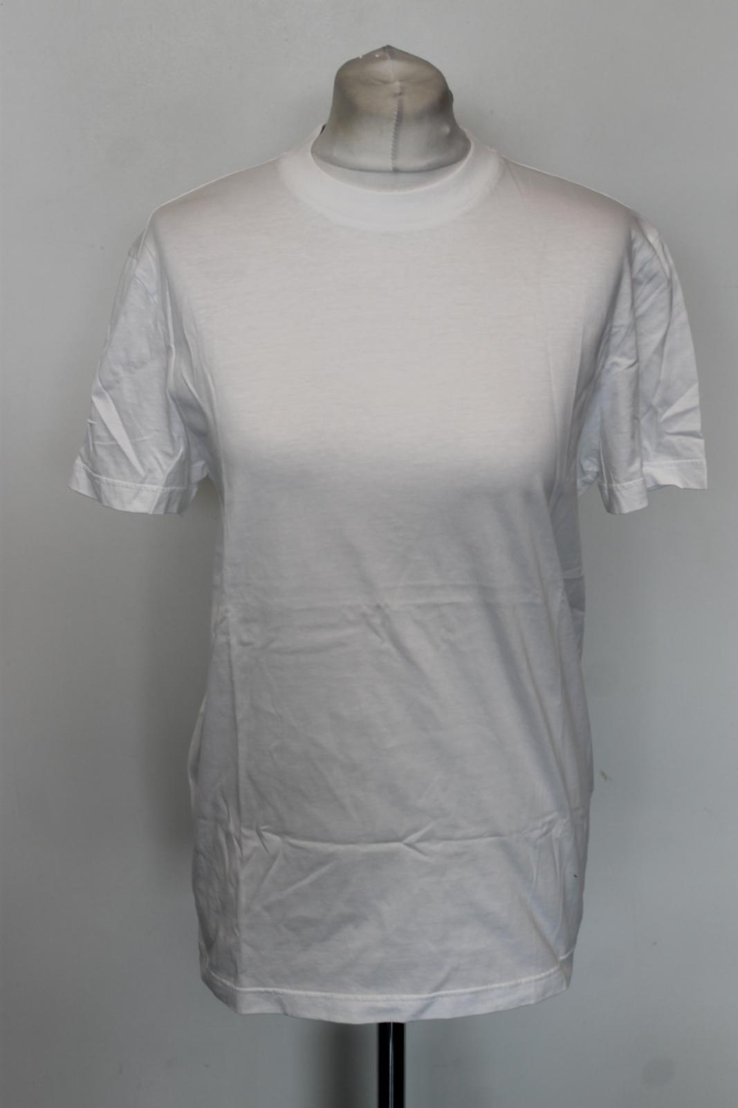 PRADA Ladies White Cotton Short Sleeve T-Shirt S NEW