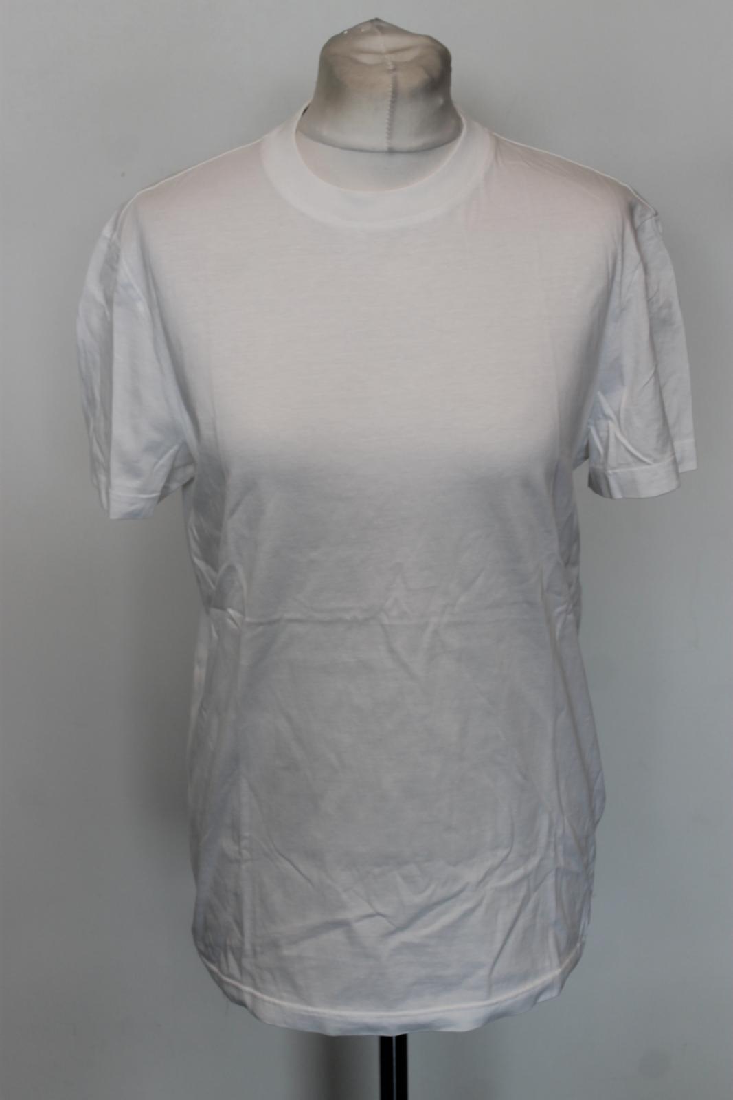 PRADA Ladies White Cotton Short Sleeve T-Shirt Size S NEW