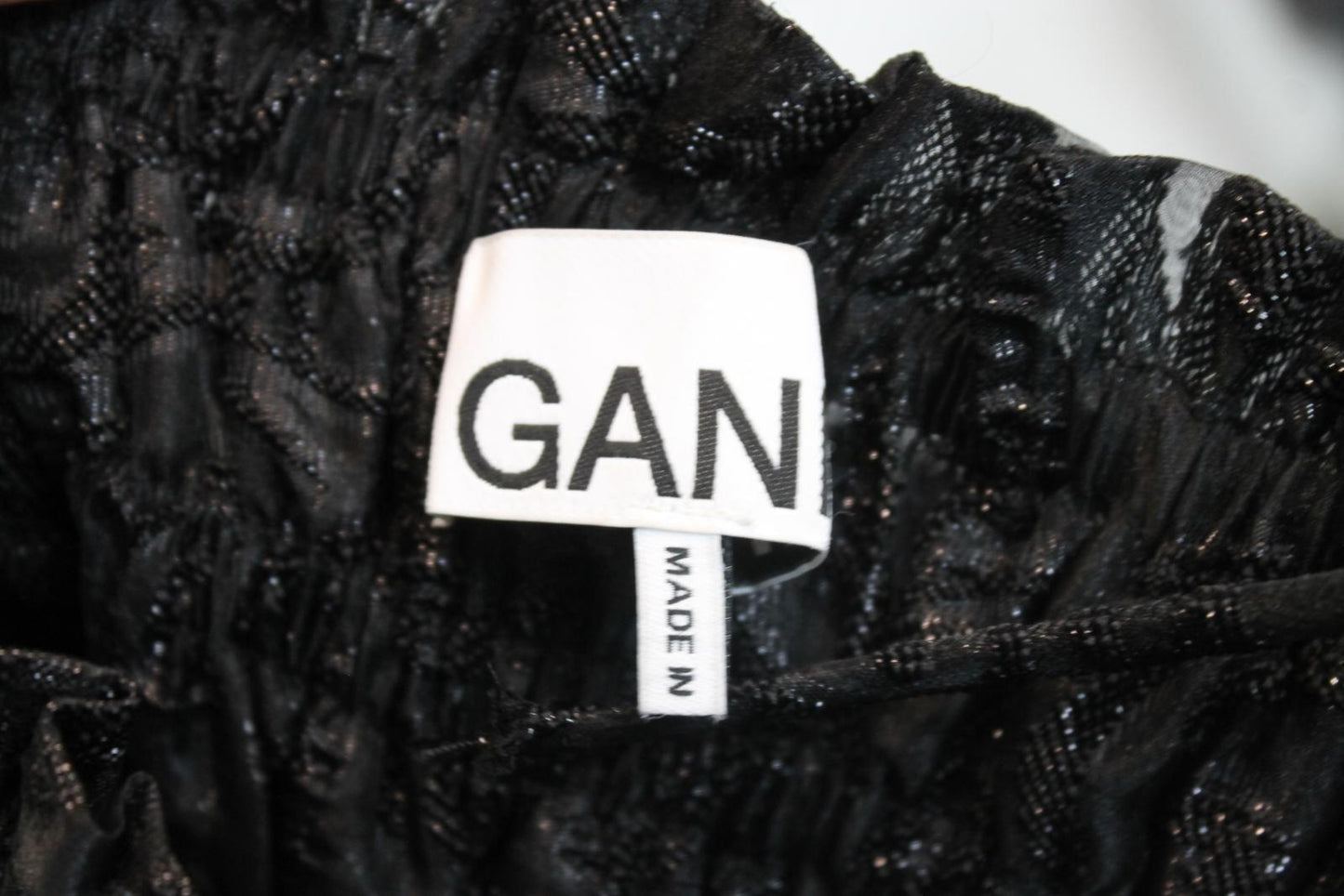 GANNI Ladies Black Sleeveless Midi Feather Dress EU34 UK6 NEW