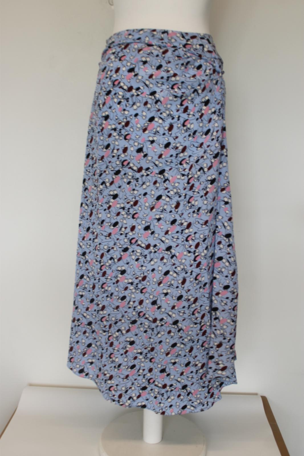 MARNI Ladies Blue Floral Silk Long Tie Waist Maxi Skirt EU36 UK8 NEW