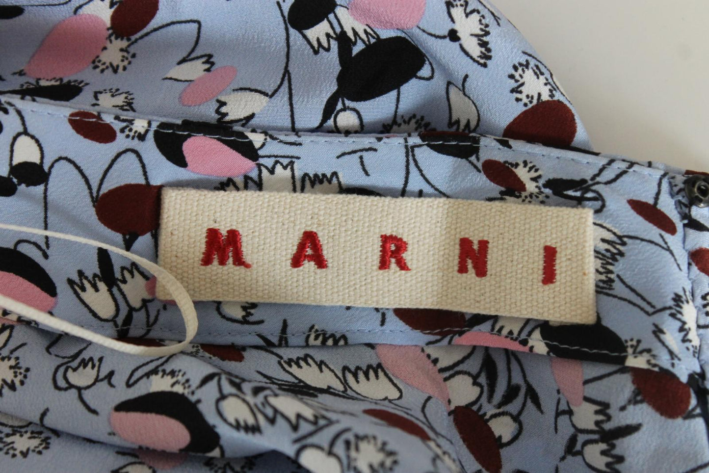 MARNI Ladies Blue Floral Silk Long Tie Waist Maxi Skirt EU36 UK8 NEW