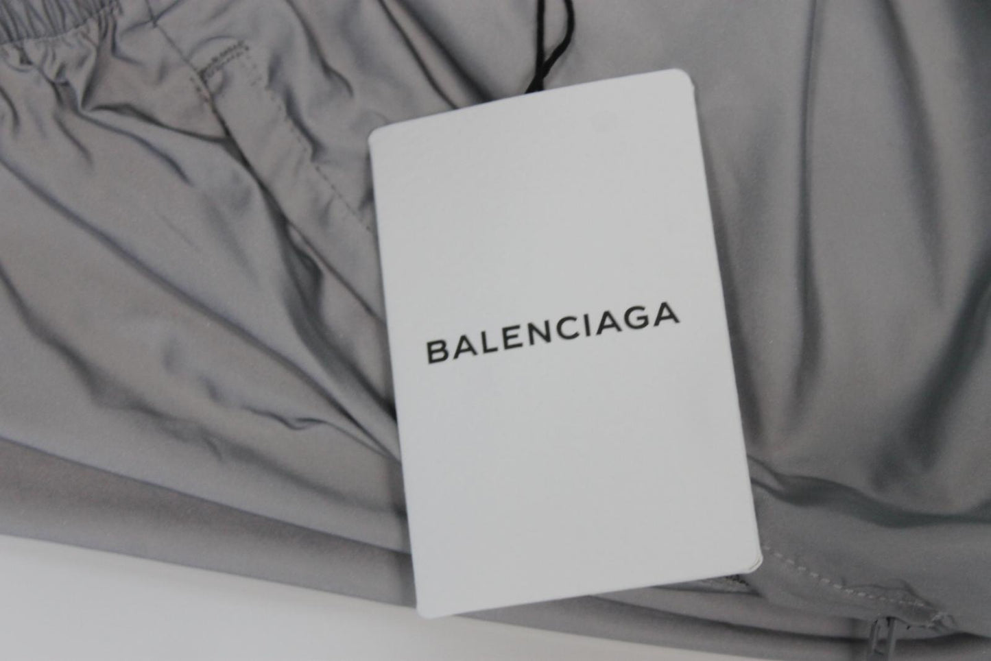 BALENCIAGA Menâs Silver Drawstring Jogger Trousers Size S BNWT