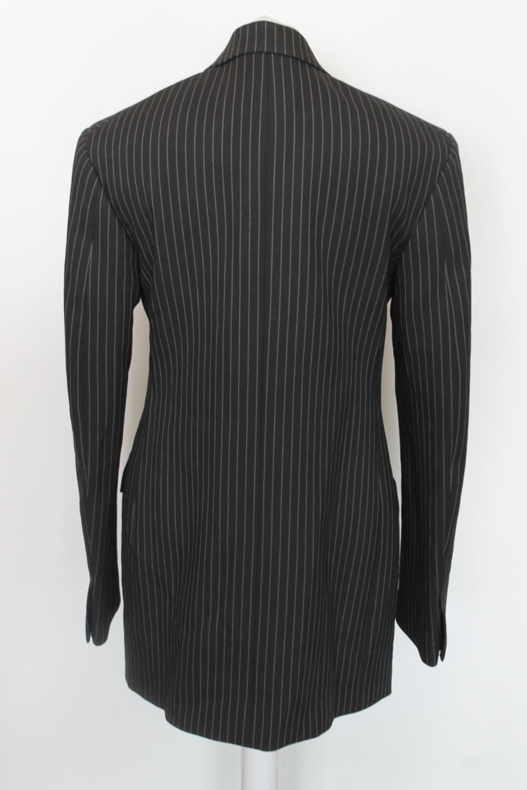JIL SANDER Ladies Grey Pinstripe Long Blazer Jacket EU34 UK6 BNWT