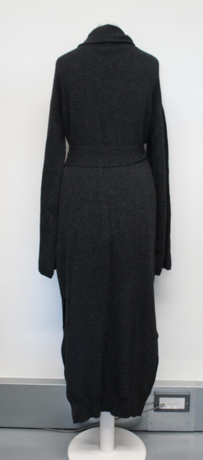 NANUSHKA Ladies Canaan Charcoal Grey Turtle Neck Wool Cashmere Dress S BNWT