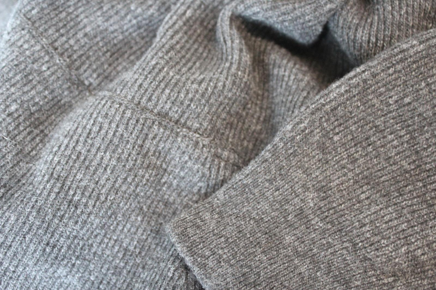 NANUSHKA Ladies Mog Charcoal Grey Wool Cashmere Blend Ribbed Hoodie S NEW