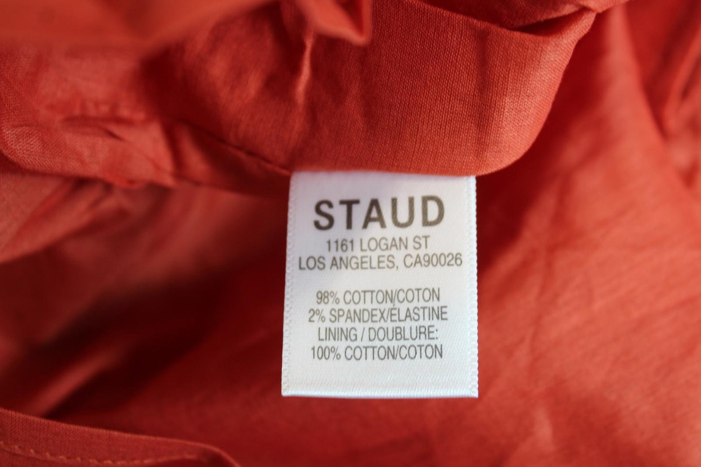 STAUD Ladies Wells Rust Brown Sleeveless Fit & Flare Midi Dress UK10 NEW