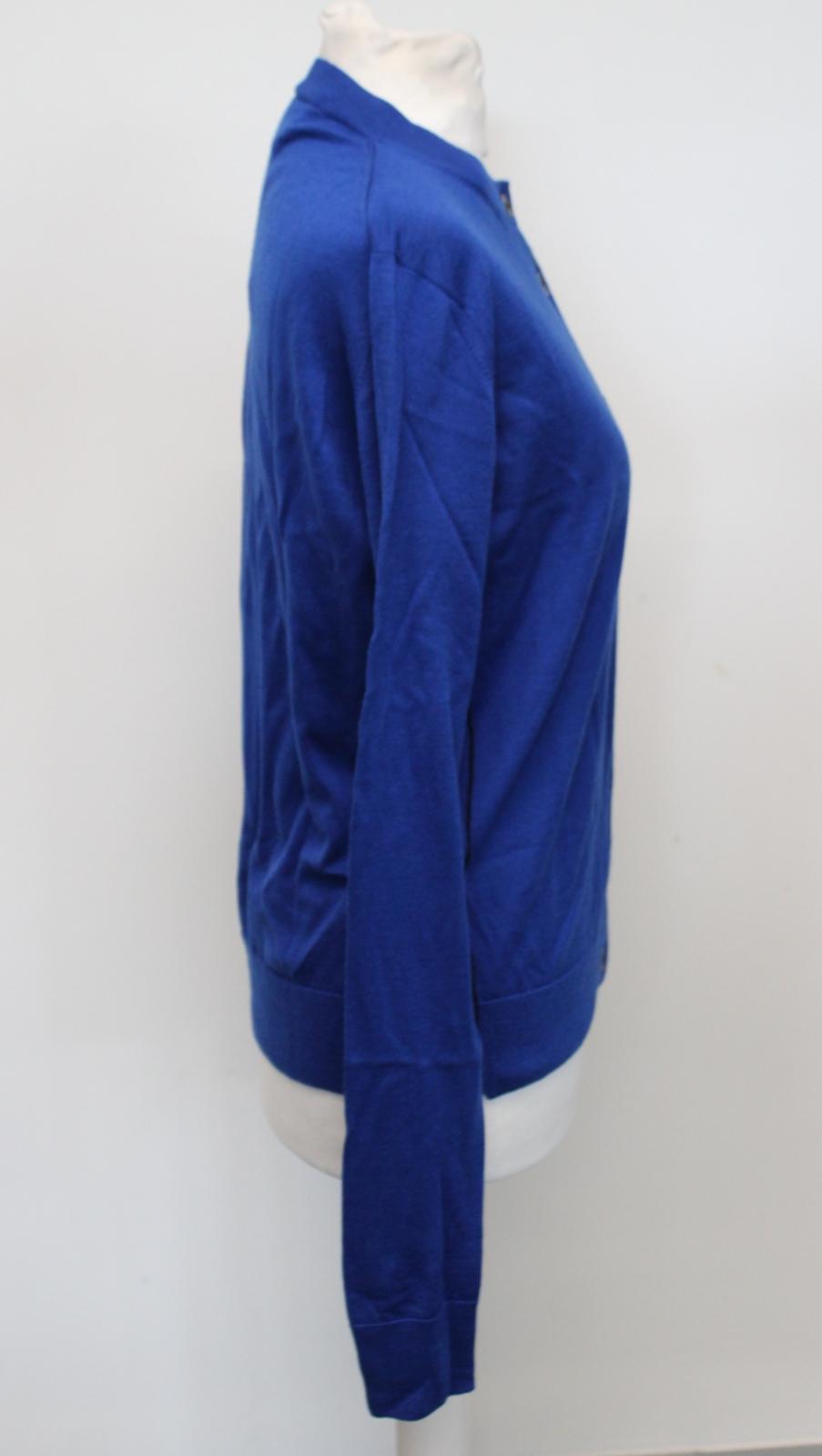 MARNI Ladies Royal Blue Wool Silk Cashmere Blend Button Cardigan IT40 UK8 NEW